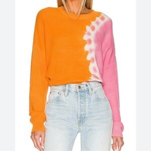 Pistola Orange and Pink Crew Neck Sweater